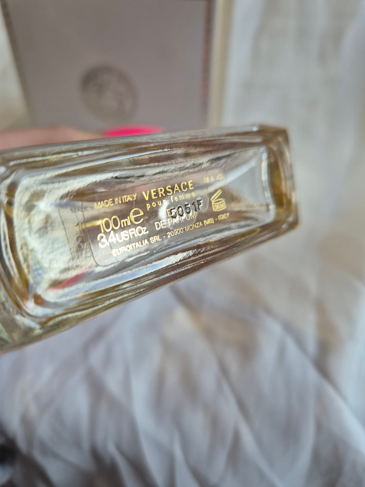 Versace Pour Femme Eau De Parfum Spray 100ml (50% Full, Discontinued, Rare)