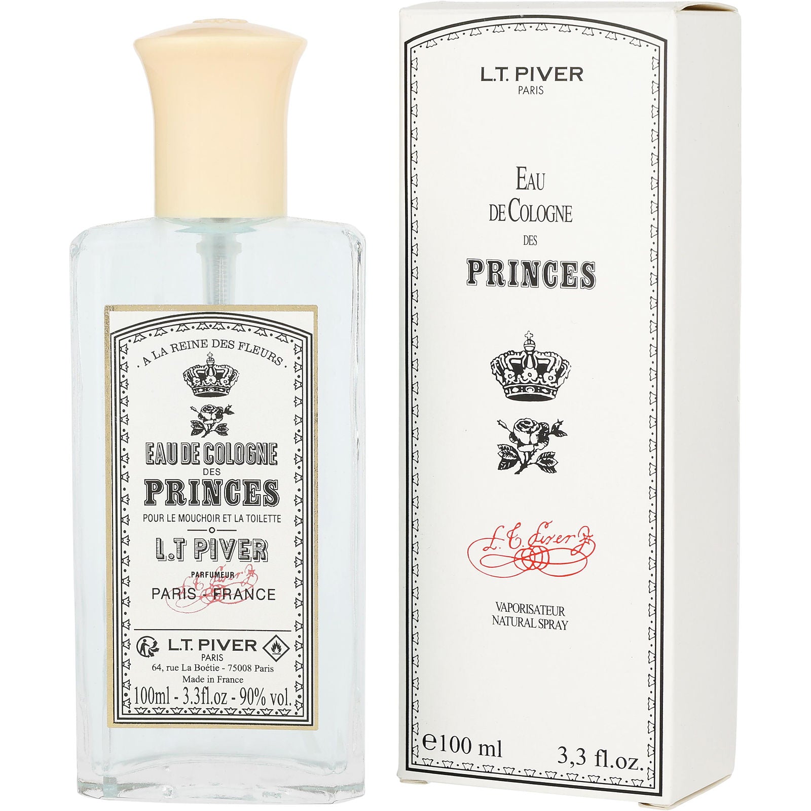 L.T. Piver Paris Eau De Cologne Des Princes Spray 100ml