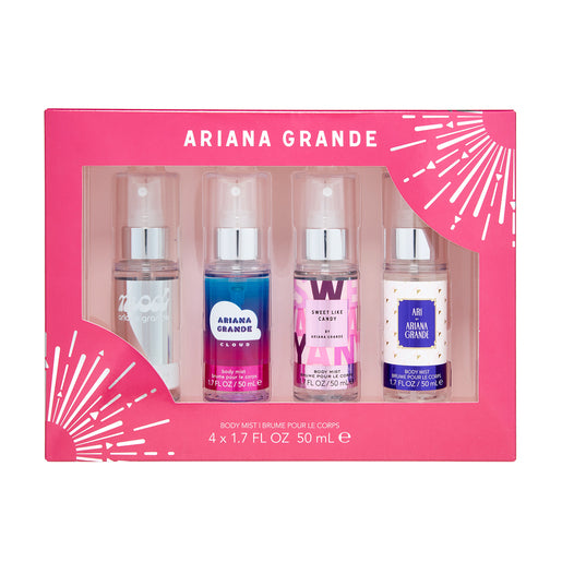 Ariana Grande 4 Piece Mini Body Mist Gift Set 4 x 50ml Cloud Ari Mod Vanilla Sweet Like Candy