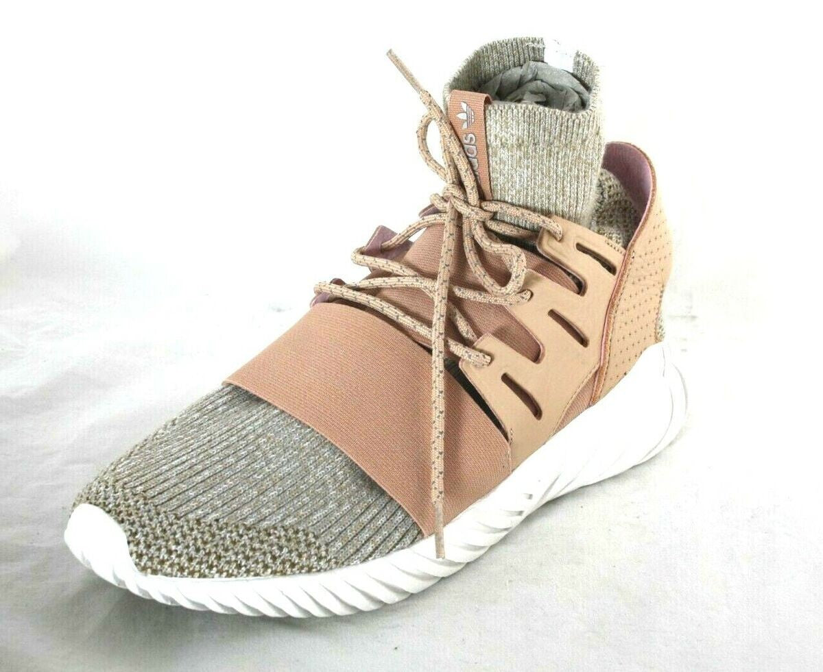 Adidas Tubular Doom Beige Pink Knit Ankle Sock Sneakers BB2390 F44/US10/UK9.59