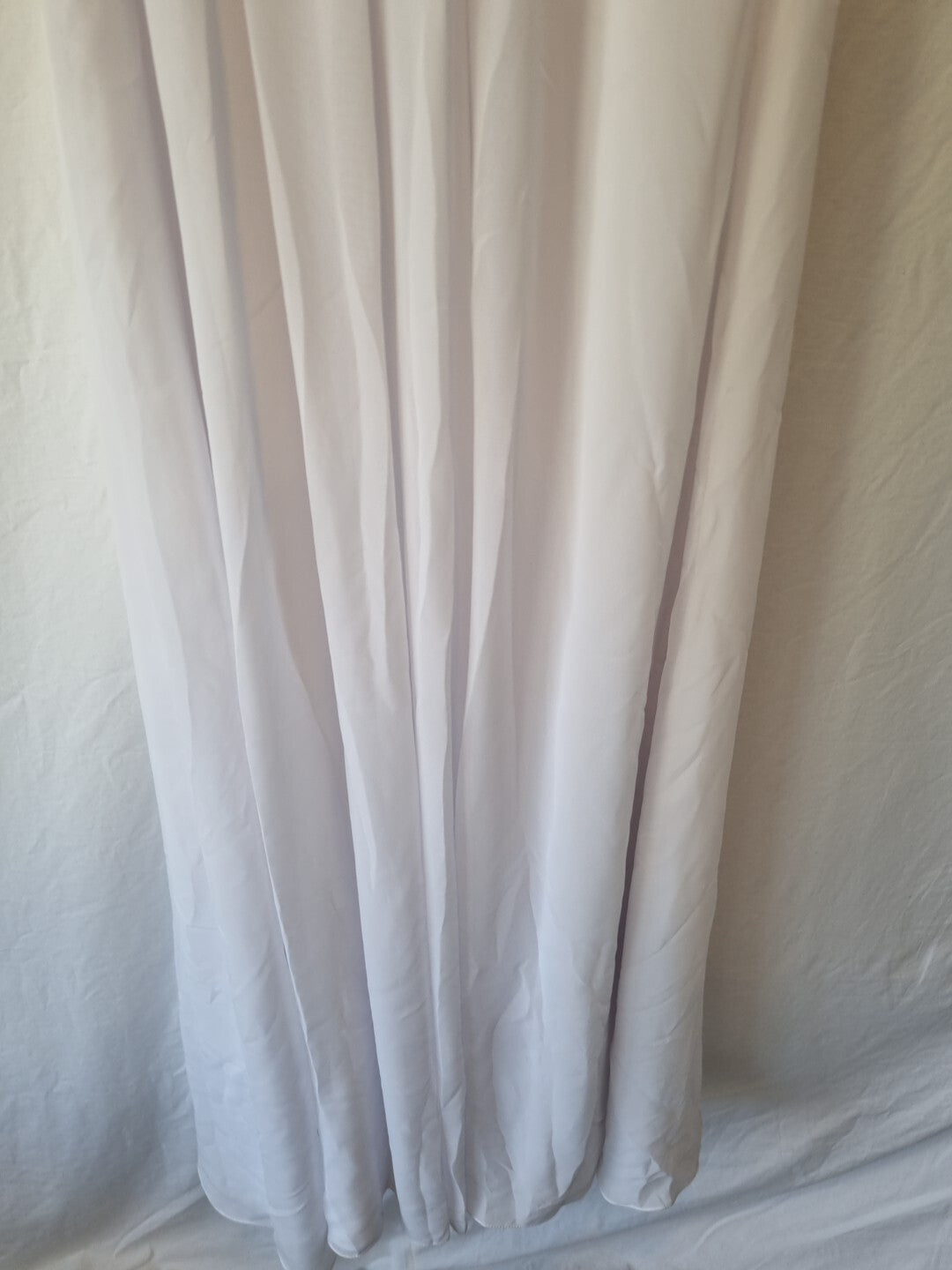 Imoda White Chiffon Sweetheart Beaded Ruched Empire Wedding Dress Sz 814