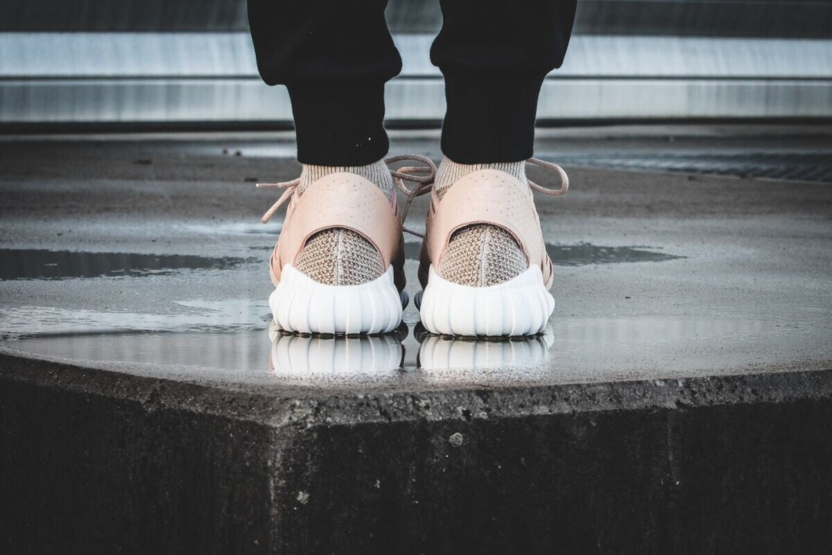 Adidas Tubular Doom Beige Pink Knit Ankle Sock Sneakers BB2390 F44/US10/UK9.517