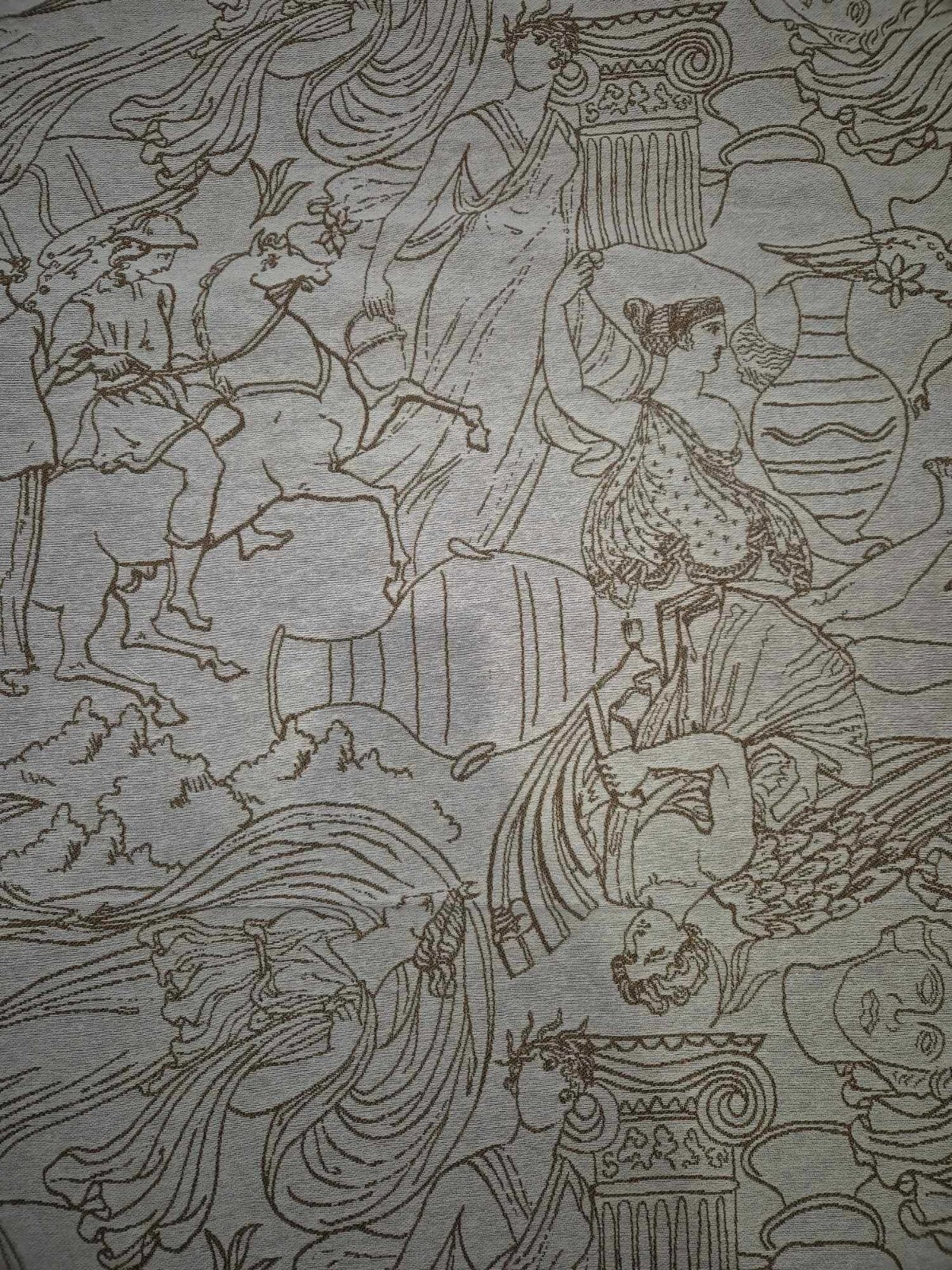 Spotlight Grecian Tapestry Fabric Stone Beige 103cm x 135cm2