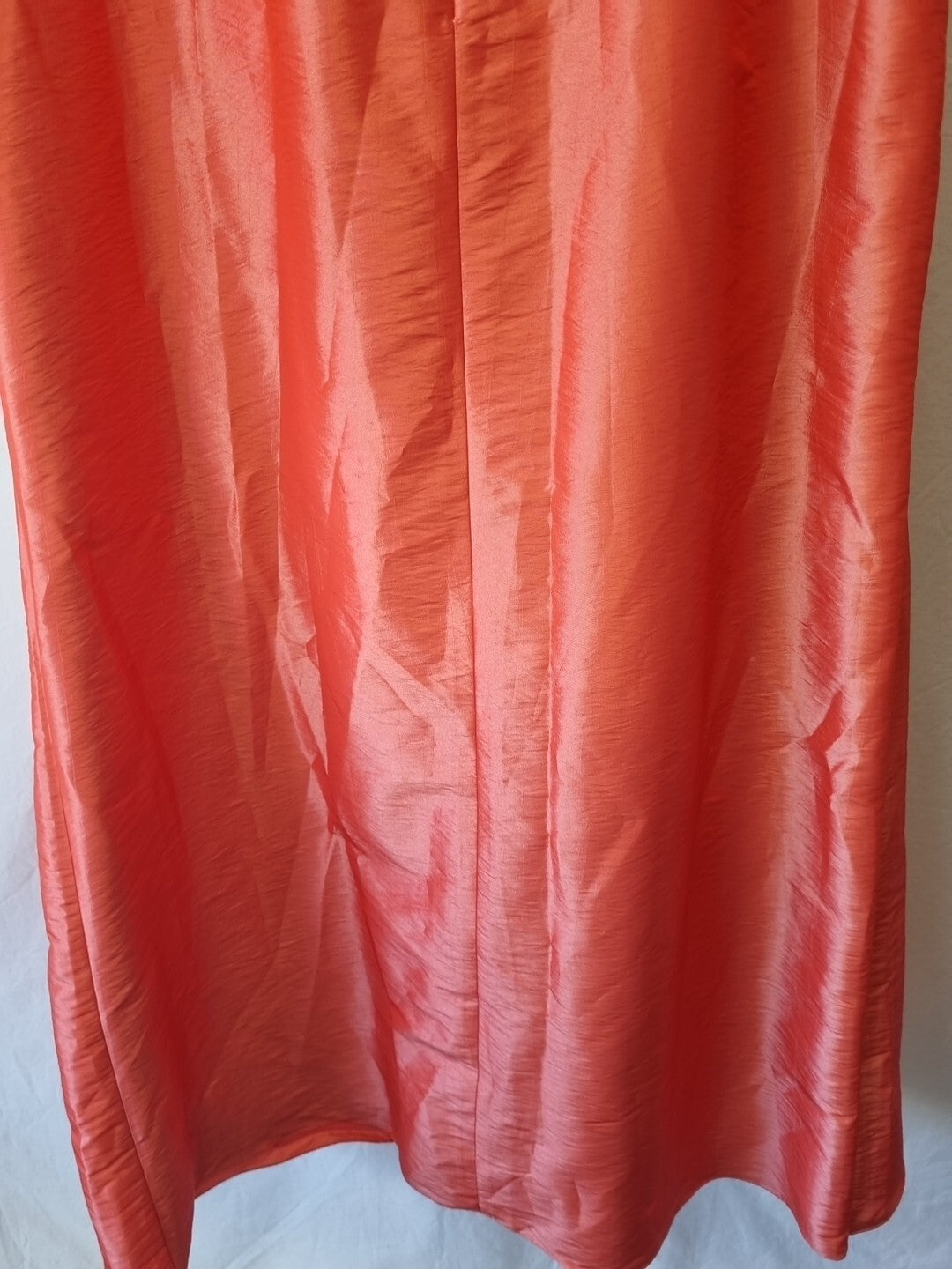 Imoda Coral Taffeta Ruched Beaded Strapless Evening Bridesmaid Dress Sz 1810