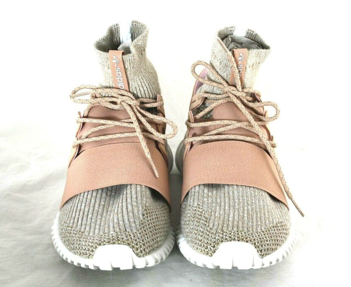 Adidas Tubular Doom Beige Pink Knit Ankle Sock Sneakers BB2390 F44/US10/UK9.513