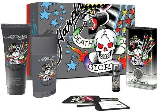 Ed Hardy Death Or Glory Born Wild EDT 100ml 5 Piece Gift Set Discontinued Rare