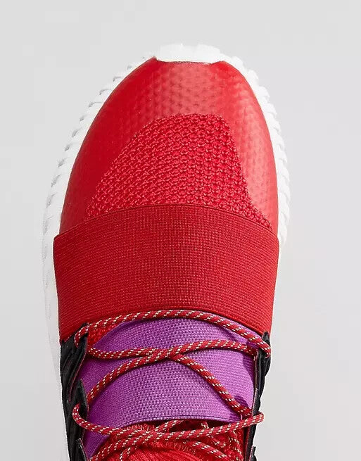 Adidas Tubular Doom Red Purple Knit Ankle Sock Sneakers BY9397 F40/US7/UK6.57