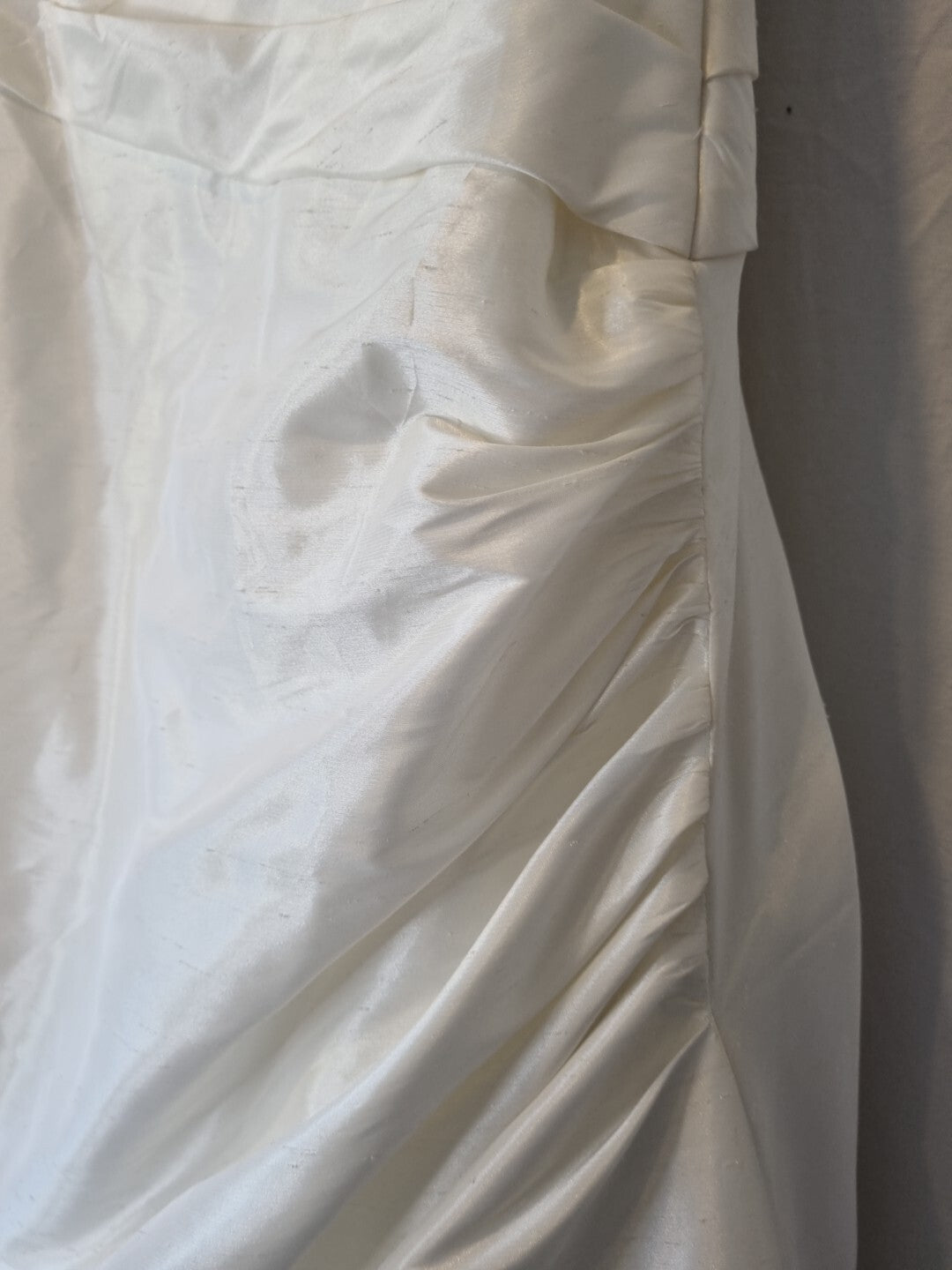 Imoda Ivory Sweetheart Ruched Simple Elegant Train Wedding Dress Sz 104