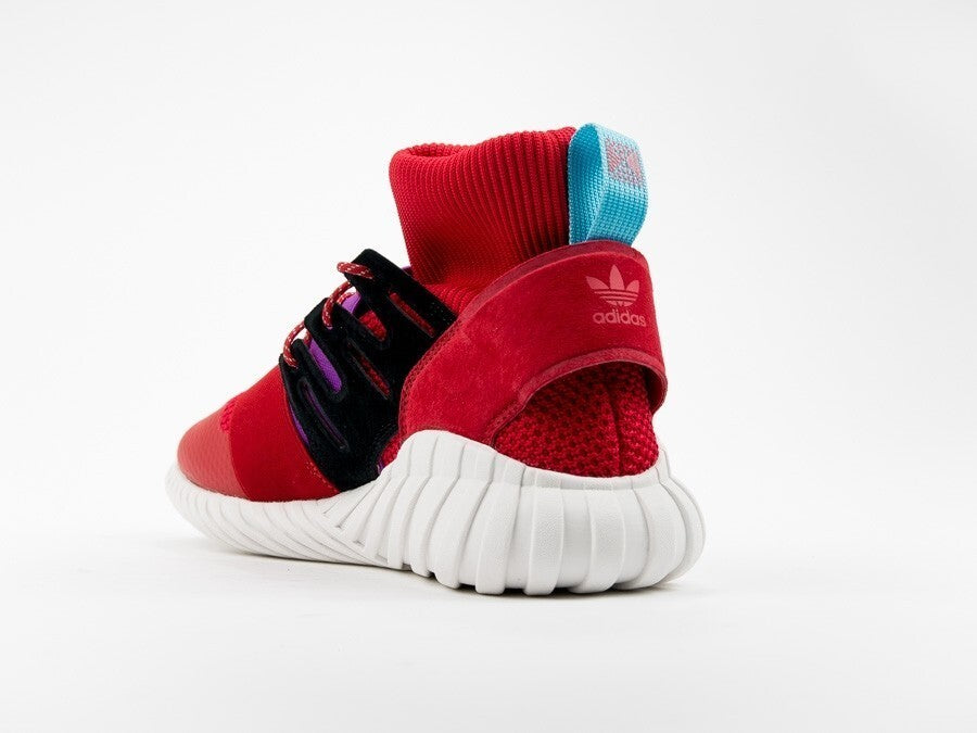 Adidas Tubular Doom Red Purple Knit Ankle Sock Sneakers BY9397 F40.66/US7.5/UK75