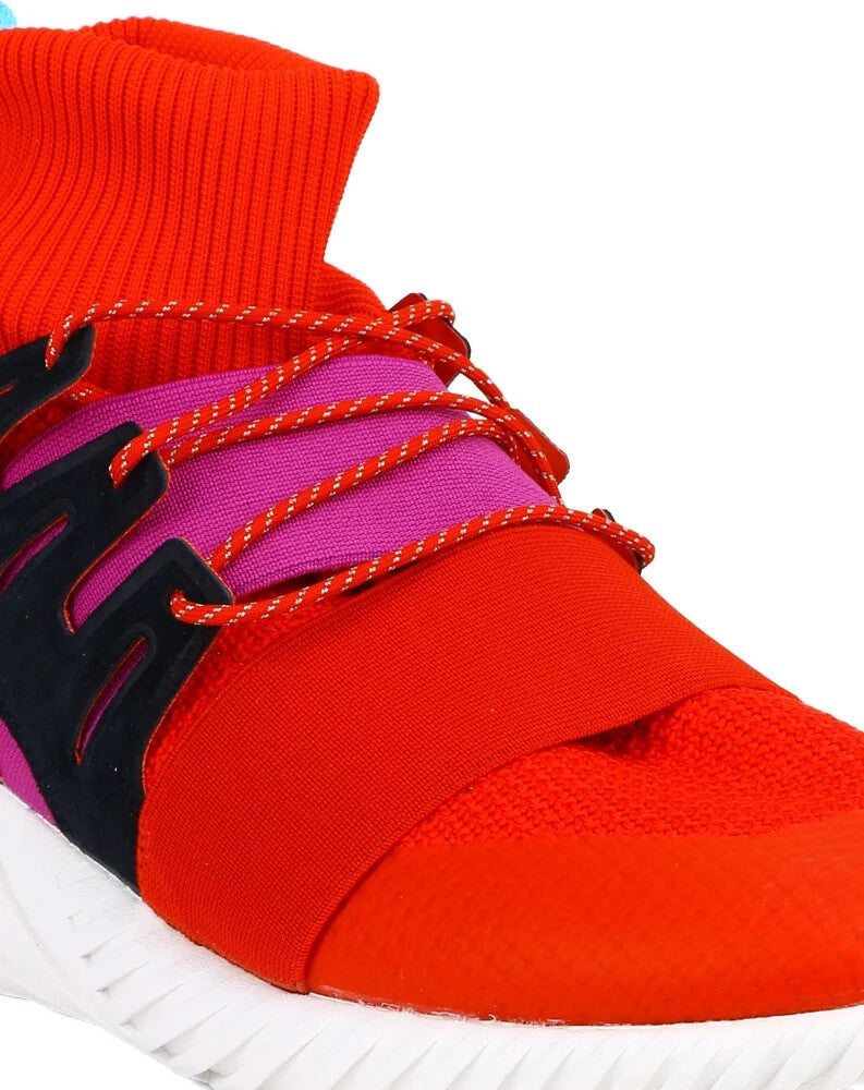 Adidas Tubular Doom Red Purple Knit Ankle Sock Sneakers BY9397 F40.66/US7.5/UK716