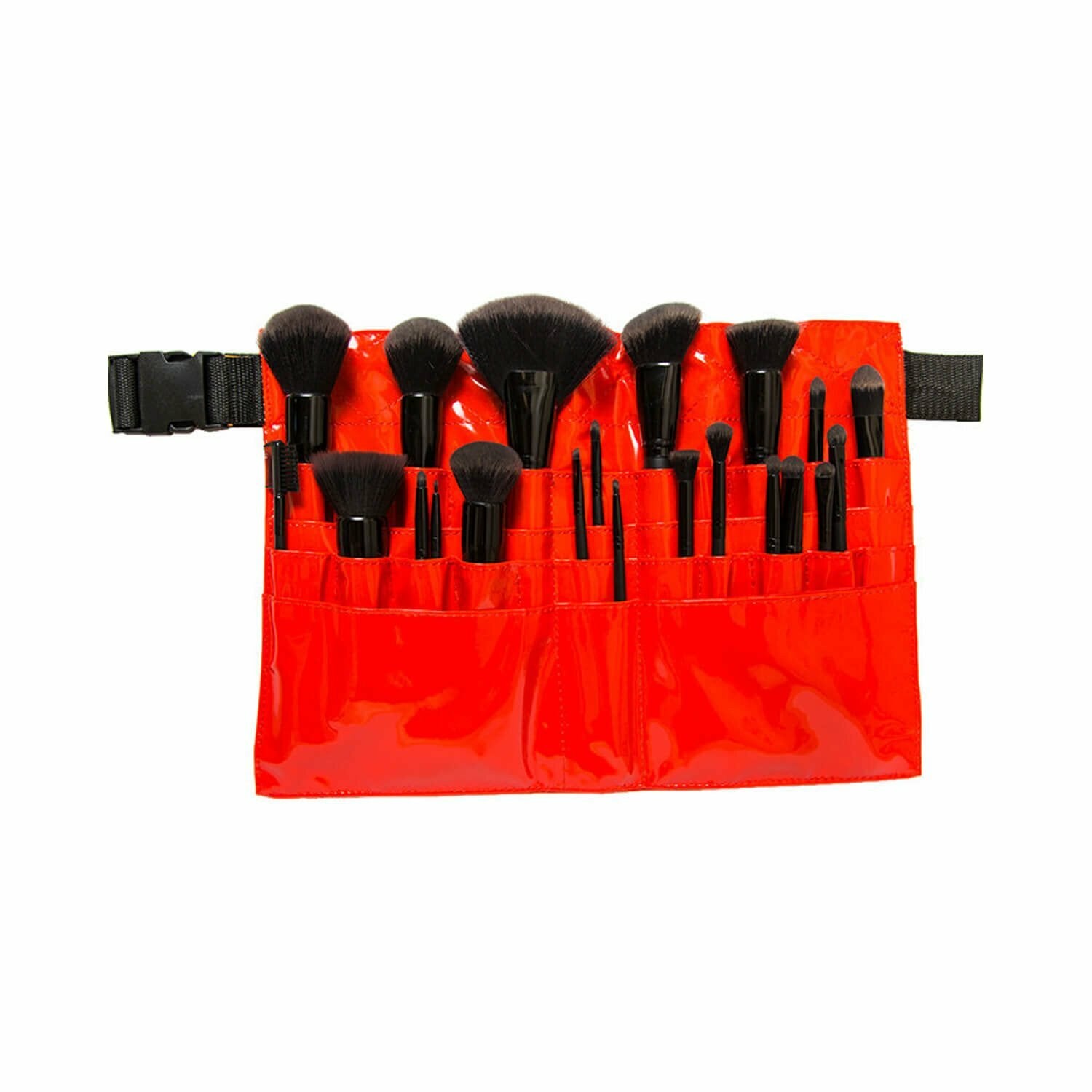 Morphe Black Master Pro 21 Piece Brush Set 513 Red Vinyl Utility Belt