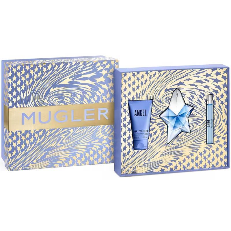 Thierry Mugler Angel Eau De Parfum Refillable Standing Star Spray 100ml + 10ml + BL 50ml Gift Set