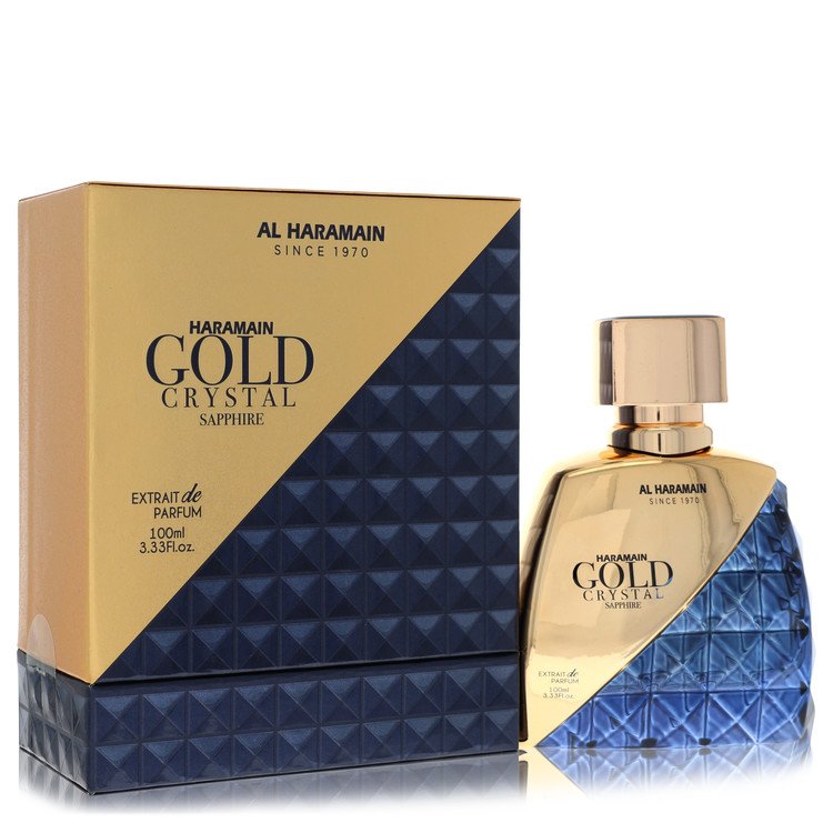 Al Haramain Gold Crystal Sapphire by Al Haramain Eau De Parfum Spray 3.33 oz for Men