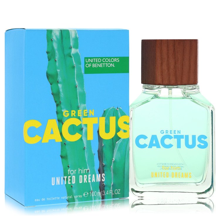 United Dreams Green Cactus by Benetton Eau De Toilette Spray 3.4 oz for Men