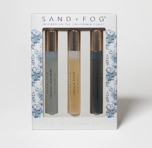 Sand + Fog Eau De Parfum Oil Rollerball 3 x 10ml Exploratory Coastal Sweet Collection
