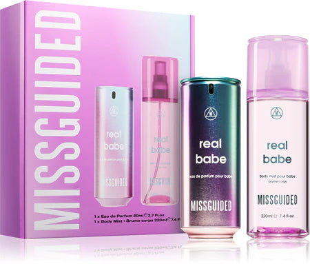 Missguided Real Babe Eau De Parfum Pour Babe 80ml + Body Mist 220ml Gift Set