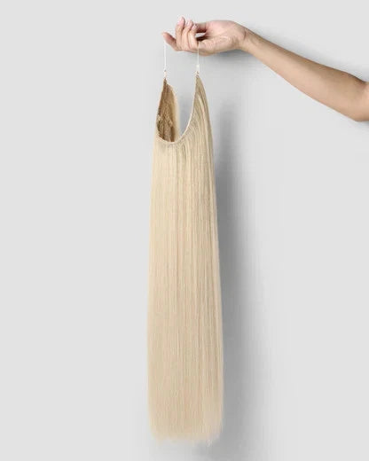 Zala Hair Extensions 100% Remy Human Hair Halo 20" Ice Queen Platinum 180g