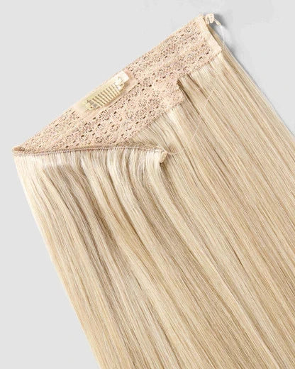 Zala Hair Extensions 100% Remy Human Hair Halo 20" Ice Queen Platinum 180g