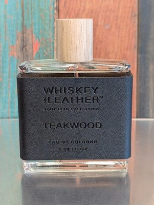 Whiskey and Leather Teakwood Eau De Cologne Spray 100ml (Unboxed)