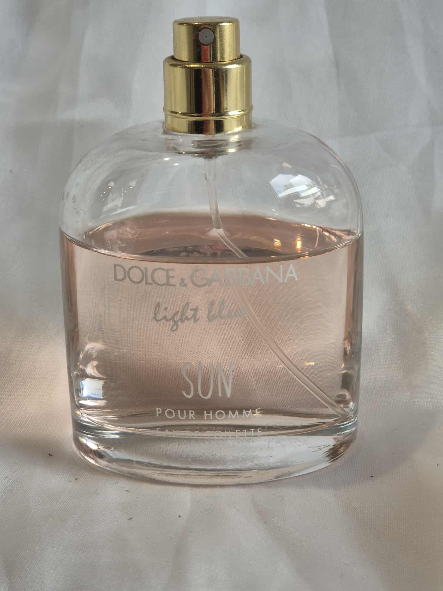 Dolce & Gabbana Light Blue Sun Pour Homme Eau De Toilette Spray 75ml (75% Full, Unboxed, No Lid, Discontinued)