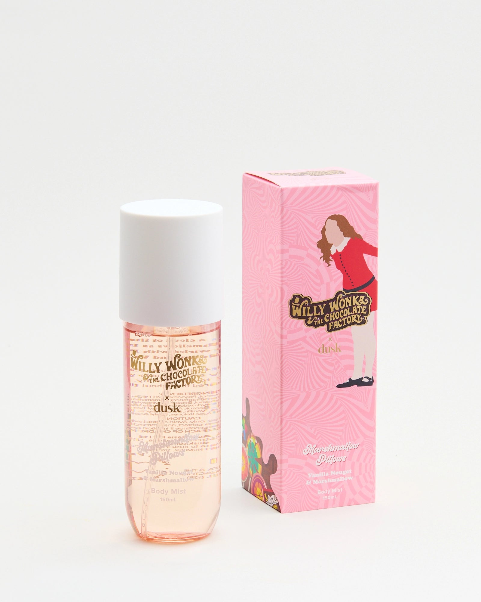 Willy Wonka x Dusk Marshmallow Pillows Vanilla Nougat & Marshmallow Body Mist 150ml