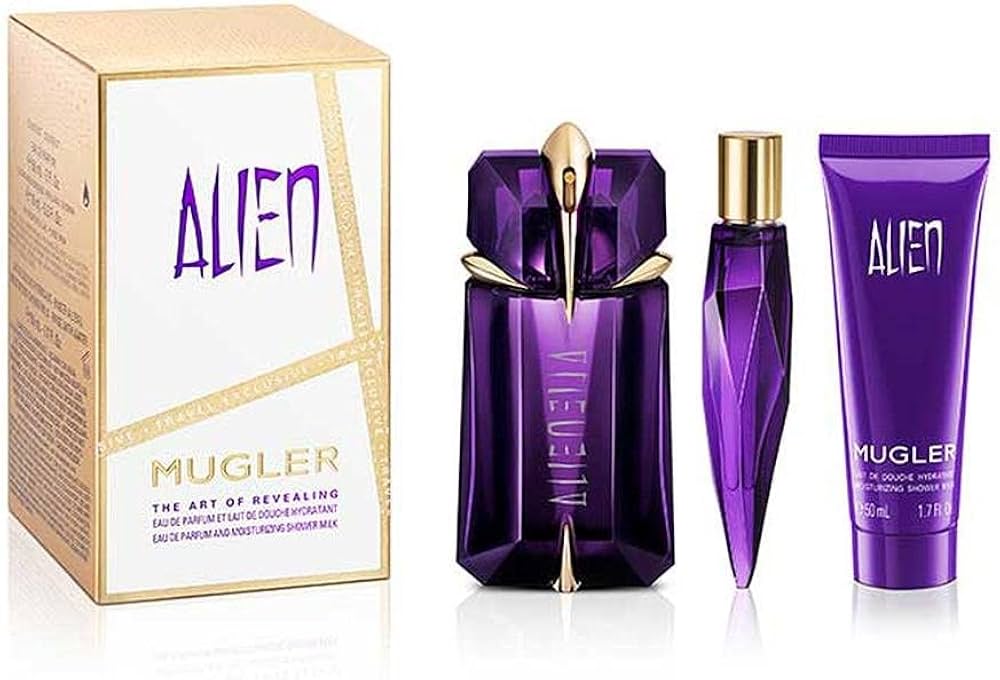 Thierry Mugler Alien Woman Eau De Parfum Spray 60ml + 10ml + BL 50ml Travel Exclusive Set