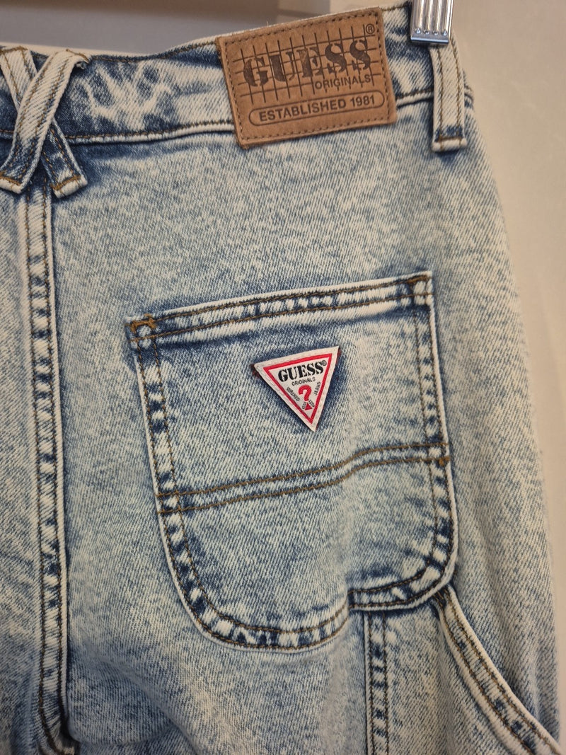Guess Light Blue Go Kit Carpenter Pant Go Jackie Acid Wash Jeans Size 2511