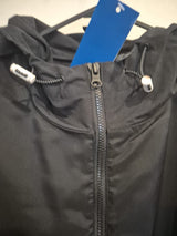 Adidas Black Layered Hooded Wind Breaker Jacket Size Xs5