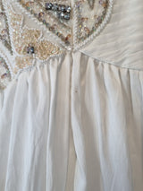 Imoda Ivory Sweetheart Ruched Pleated Gathered Embellished Wedding Dress Sz 815