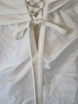 Imoda Ivory Sweetheart Ruched Simple Elegant Train Wedding Dress Sz 107