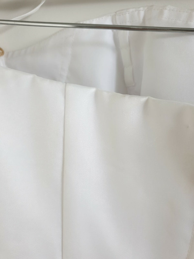 Bridal Chic White organza beaded princess wedding dress size 109