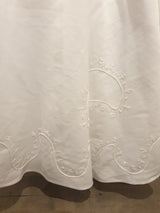 White beaded wedding bridal skirt with train size 64