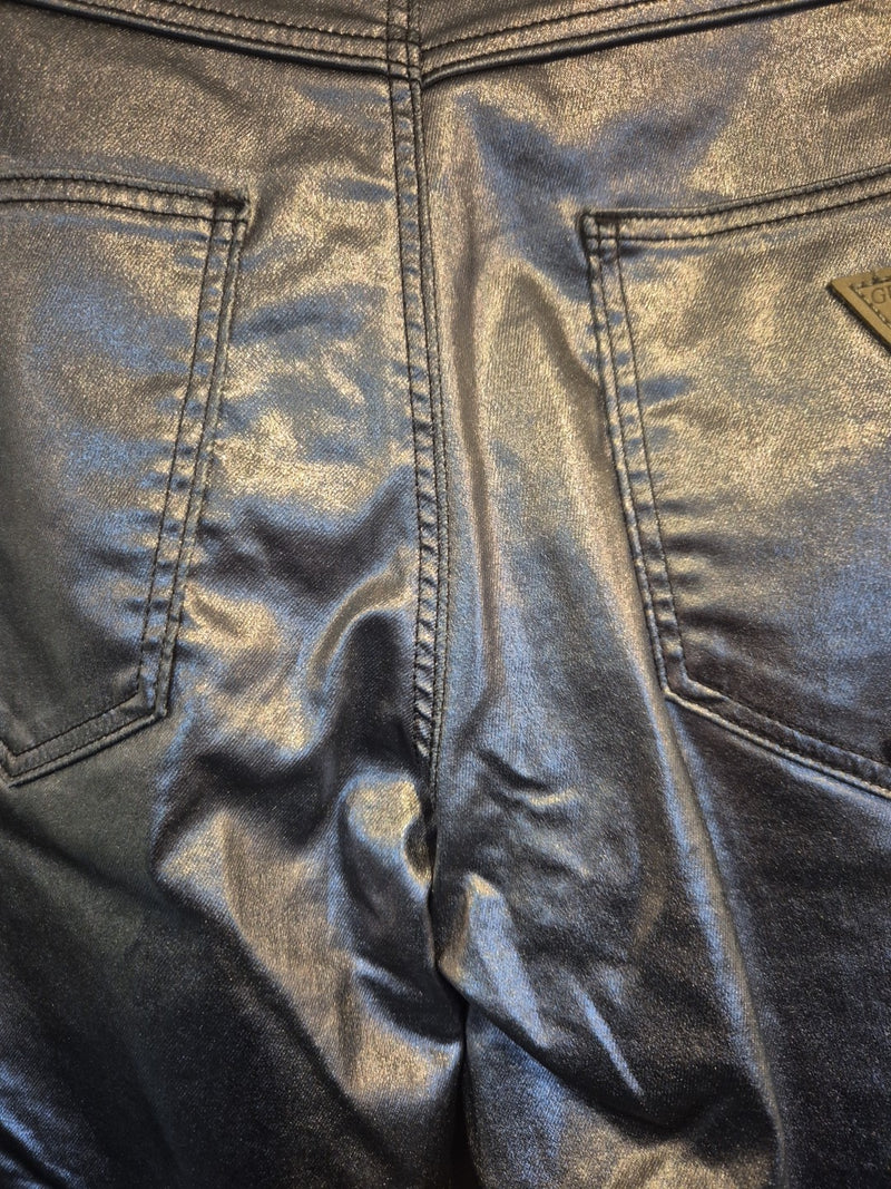 Guess Pink Pewter Metallic High Rise Skinny Leg Jeans Size 2610
