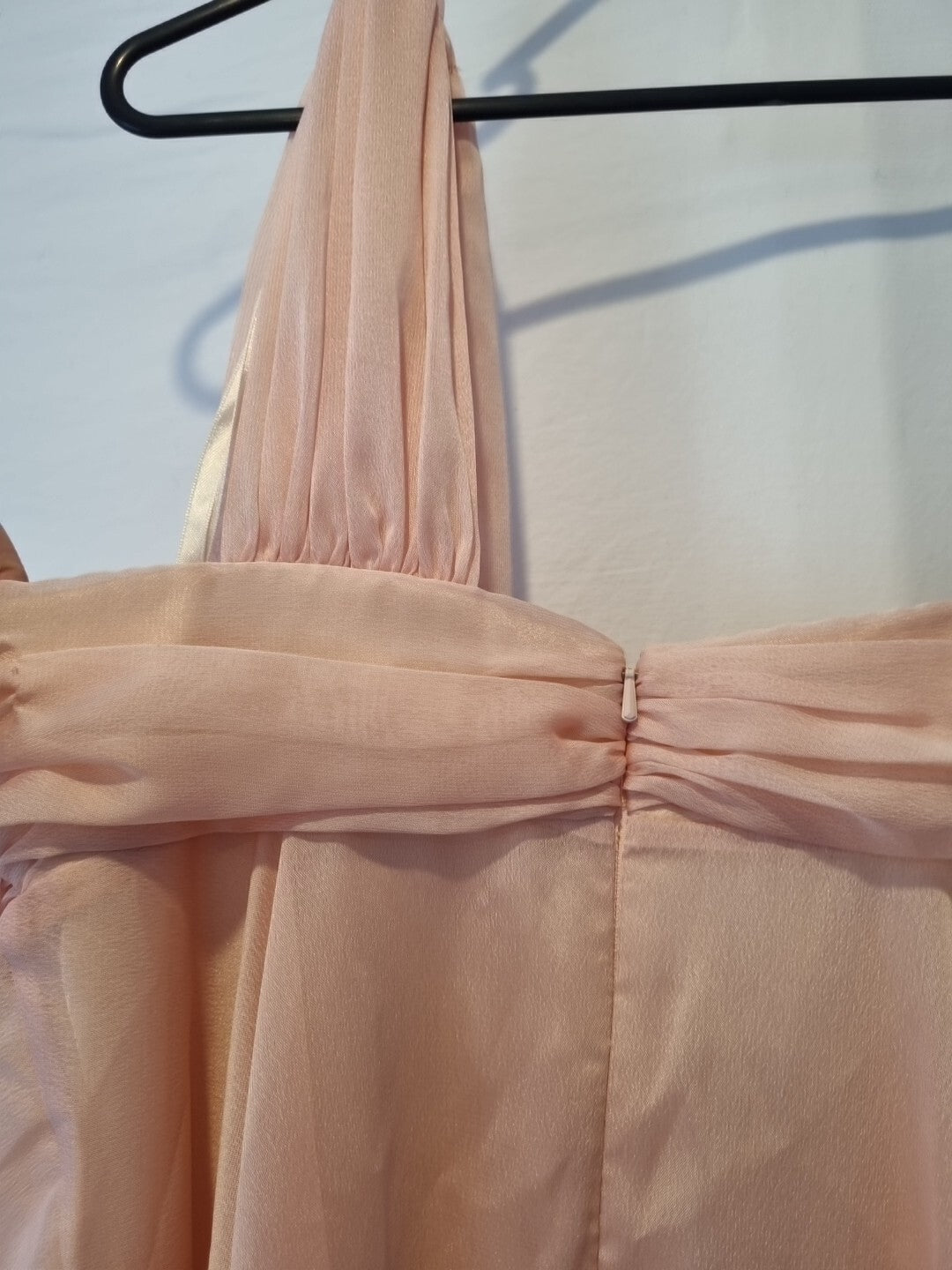 Juniper & Sage Chiffon Pink Ruched One Shoulder Evening Bridesmaid Dress Sz 89