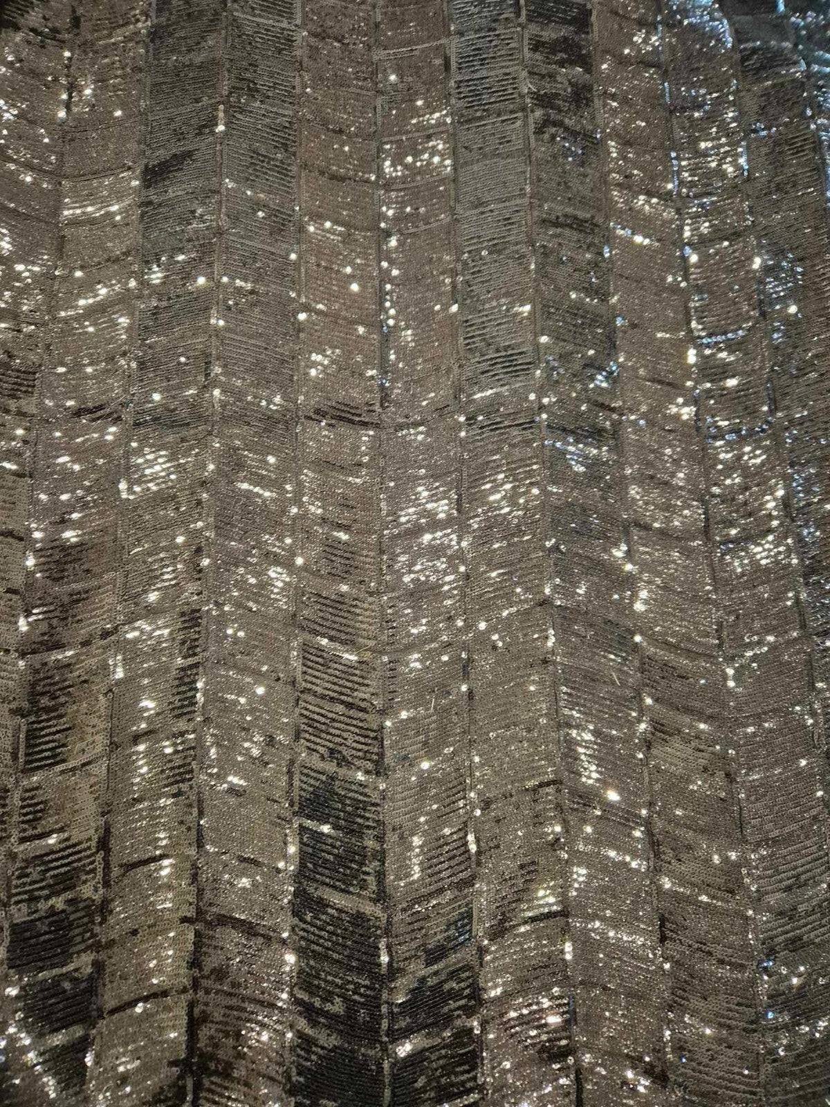 Spotlight Black Geometric Angle Sequin Fabric 158cm x 136cm0