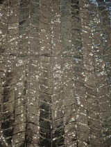 Spotlight Black Geometric Angle Sequin Fabric 158cm x 136cm0
