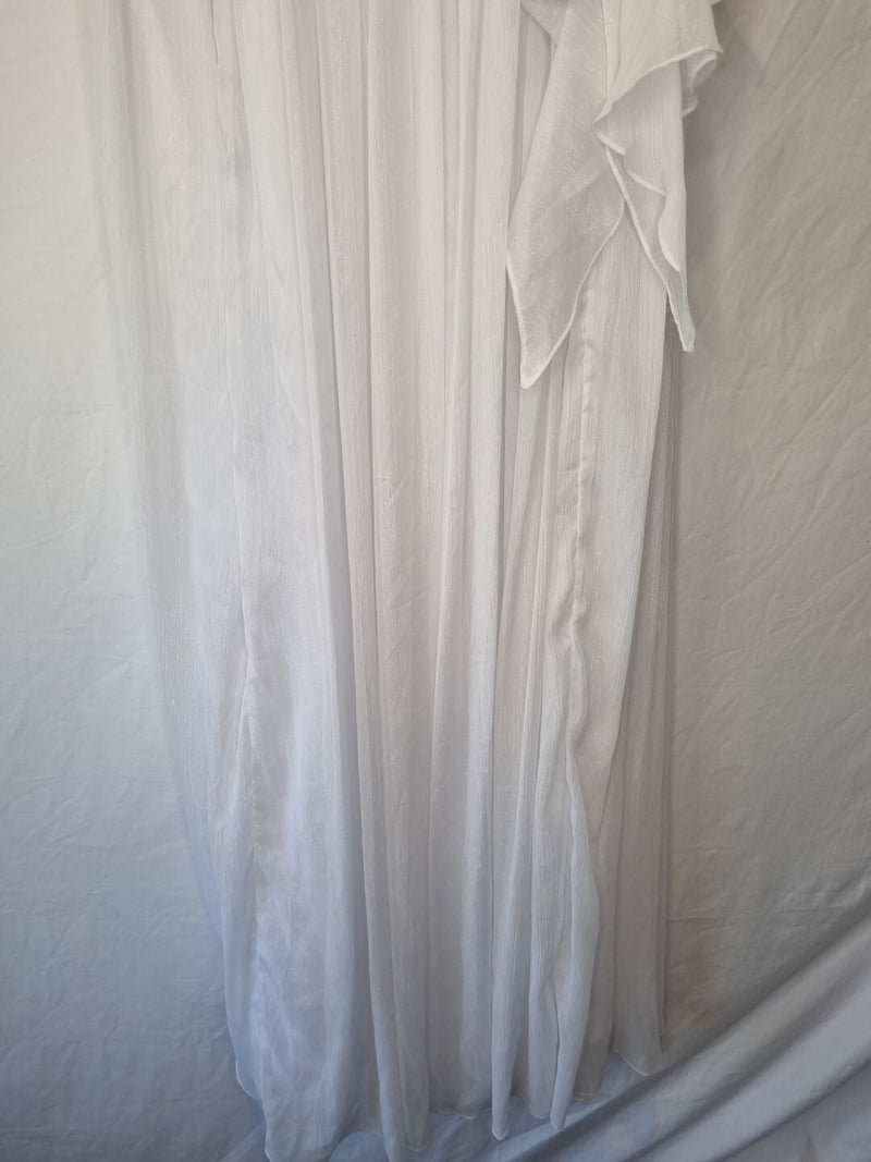 Imoda White Chiffon Ruched Empire Wedding Dress Sz 142