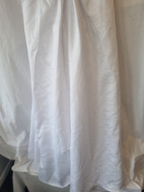 iModa White Satin A-line Beaded Crystal Diamante Pleated Wedding Dress Sz 82