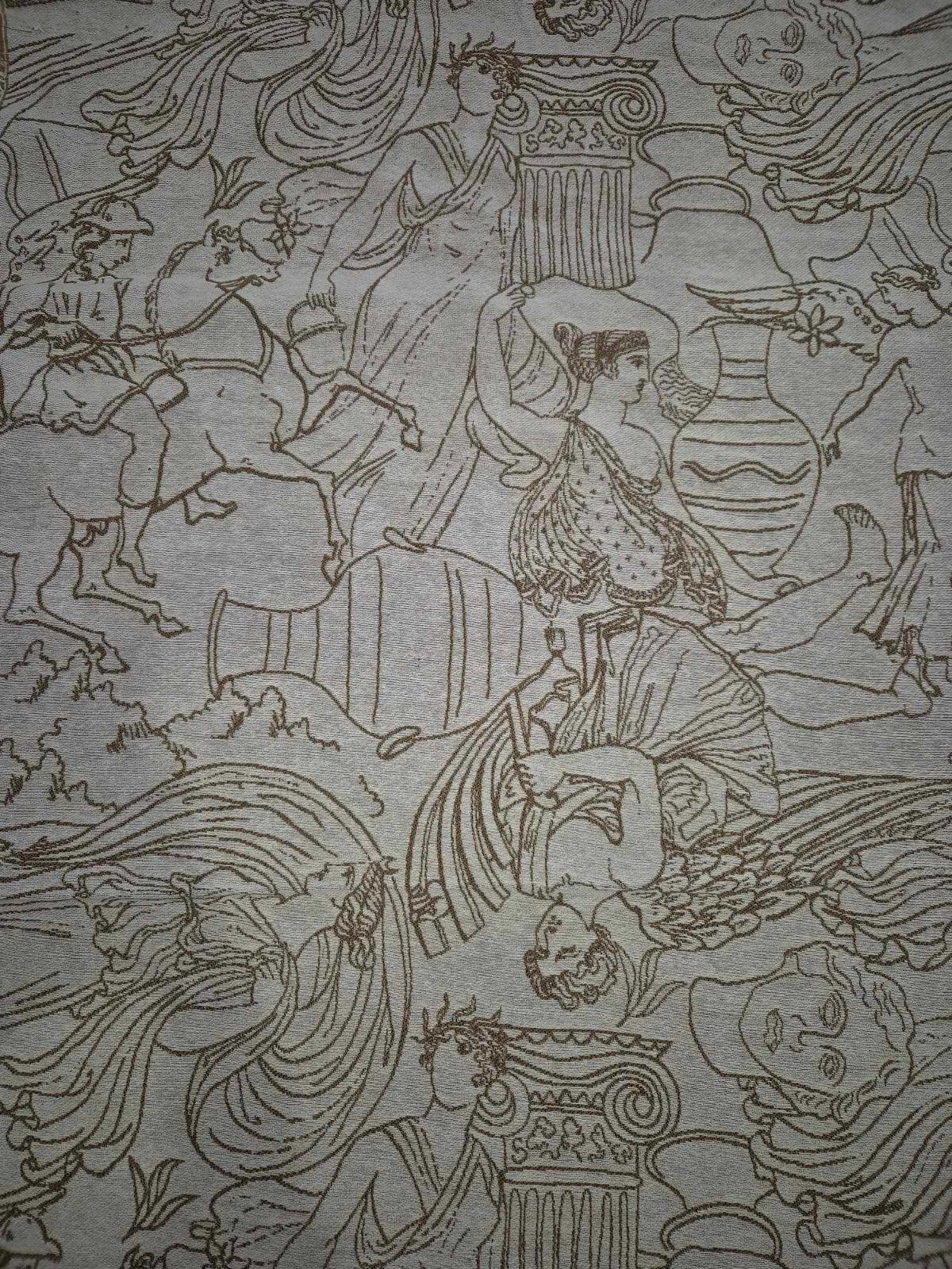 Spotlight Grecian Tapestry Fabric Stone Beige 103cm x 135cm3