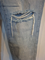 Wrangler Drew Lucille Blue High Rise Slim Fit Torn Jeans Size 75