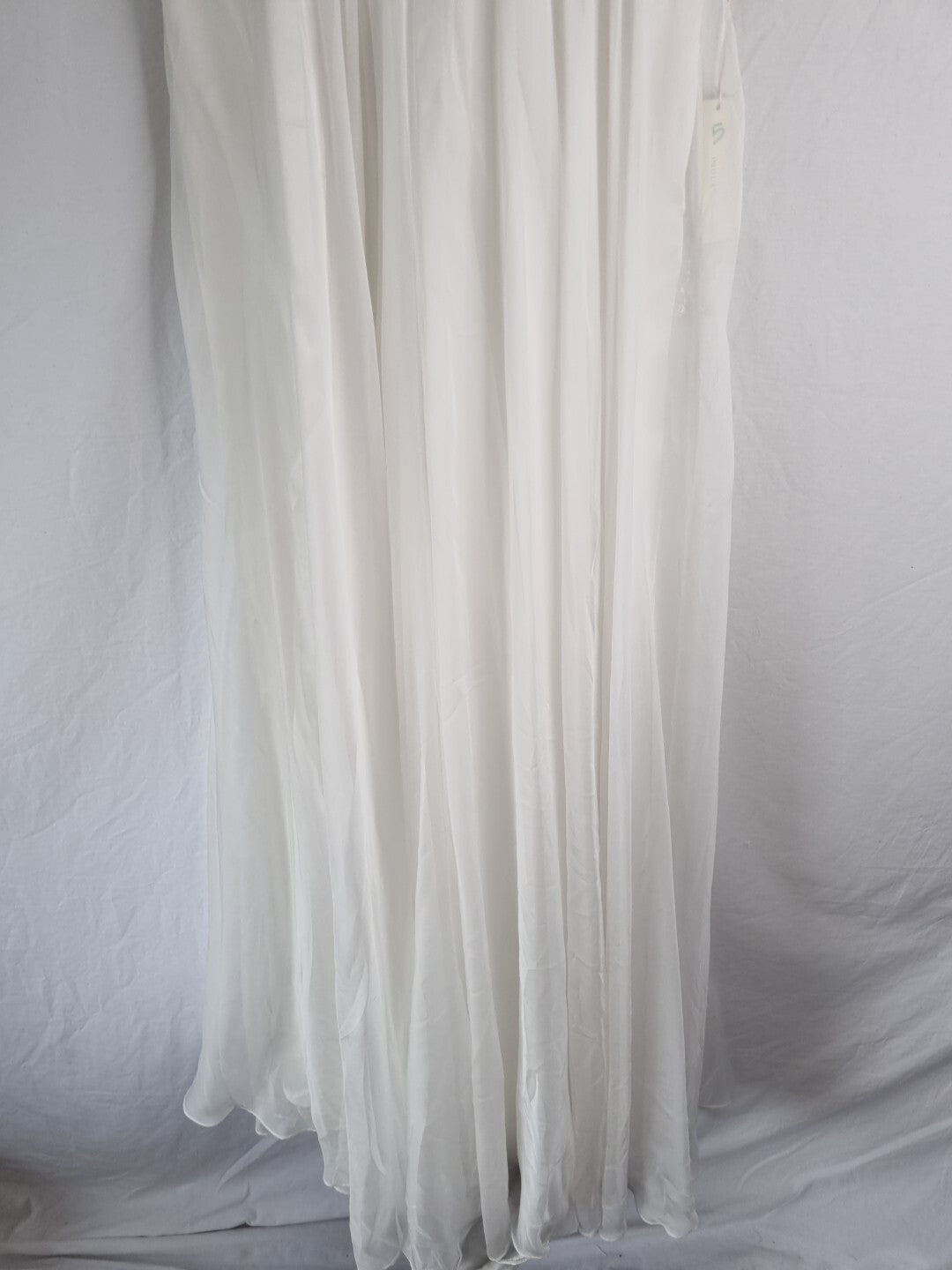 Imoda Ivory Chiffon Sweethear Ruched Crystal Diamante Beaded Wedding Dress Sz 102