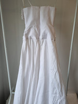 iModa White Straps/Strapless Beaded Crystal Sequin Gathered Wedding Dress 108