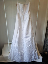 iModa White Sweethear Tulle One Shoulder Beaded Sequin Gathered Wedding Dress 106