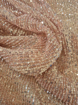 Spotlight Rose Gold Pleat Sequin Fabric 79cm x 141cm6