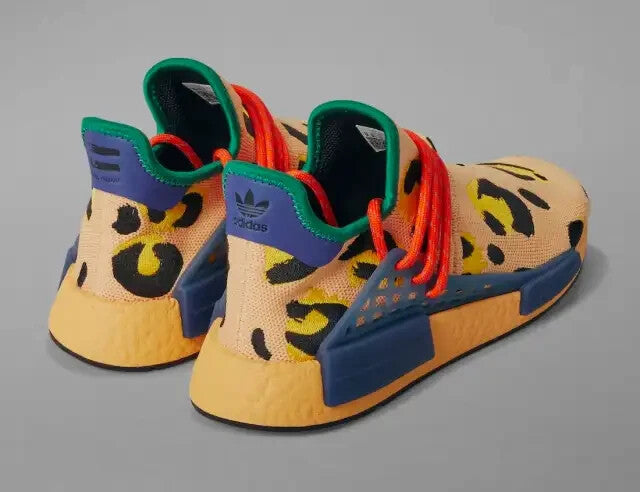Adidas x Pharrel Williams HU NMD Animal Print Amber Orange Blue HP3221 US 96