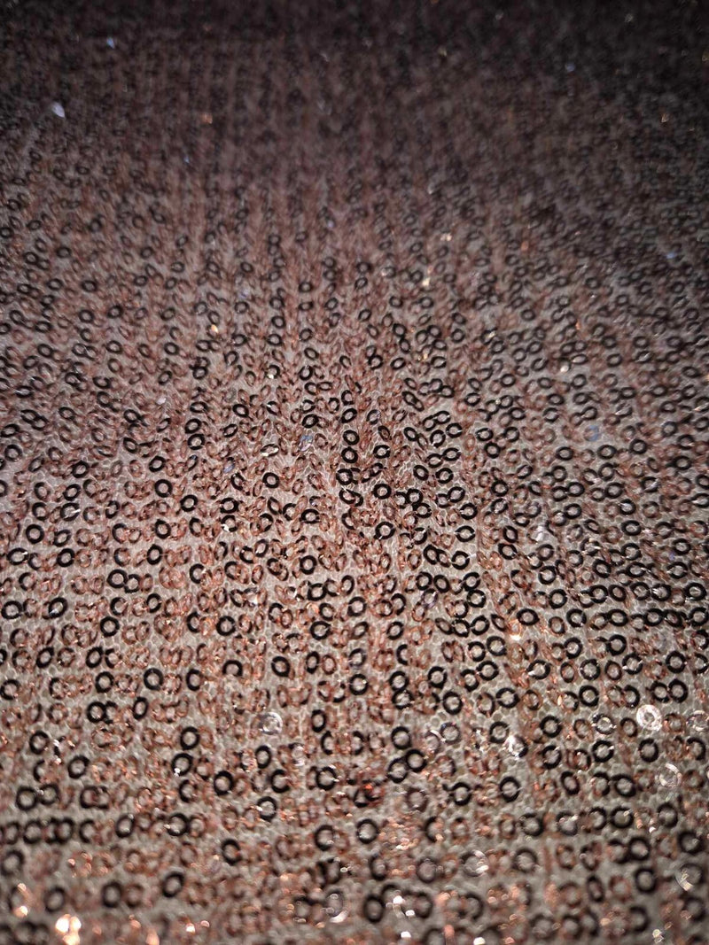 Spotlight Rose Gold Pleat Sequin Fabric 79cm x 141cm2