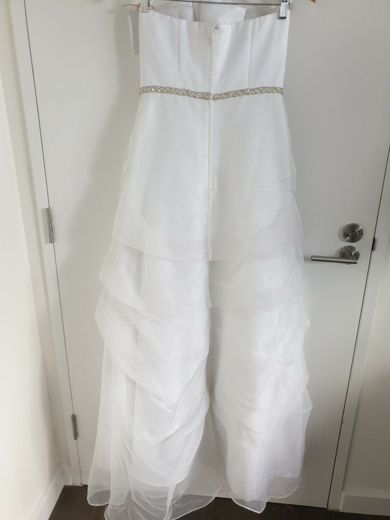 Bridal Chic White organza beaded princess wedding dress size 105
