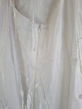 Imoda White Satin Beaded Sequin Backless Wedding Dress Sz 1012