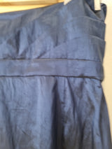 Imoda Navy Blue Taffeta Layered Strapless Evening Bridesmaid Mini Dress Sz 168