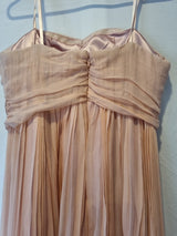 Lewis Park Chiffon Pink Ruched Strapless Sweetheart Evening Mini Dress Sz M7